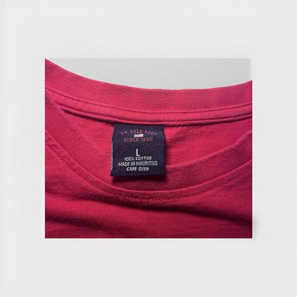 Polo Ralph Lauren Y2K 00s “Authentic Since 1980” Red Graphic Tee L - Picture 3 of 6